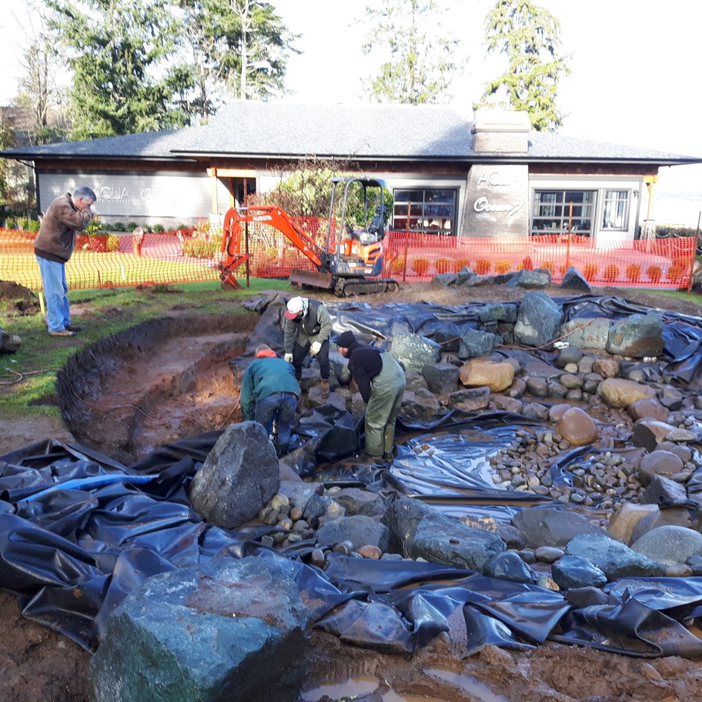 Kingfisher garden installation